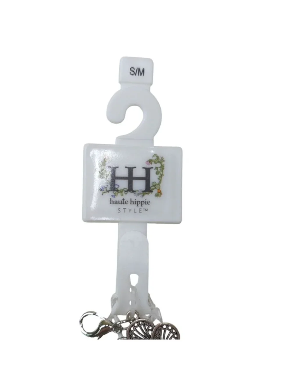 Haute Hippie Silver Flower Chain Belt Concho Adjustable S/M 1.25